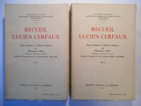 CERFEAUX Lucien,Recueil de Lucien Cerfaux. Étude d'Exégèse et d'histoire religieuse de Monseigneur Cerfaux, professeur à l'université de Louvain, réunies à l'occasion de son soixante-dixième anniversaire. (TOMES I et II).