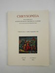 SOCIETE D'ETUDE DE L'HISTOIRE DE L'ALCHIMIE / REVUE (Sous la direction de Sylvain MATTON),Chrysopoeia. Tome III, fasc. 3. Juillet / Septembre 1989.