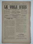 PAPUS (Gérard Encausse) (ss. La dir. de),Le voile d'Isis n°141. Quatrième année. Mercredi 20 décembre 1893.