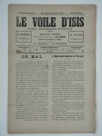 PAPUS (Gérard Encausse) (ss. La dir. de),Le voile d'Isis n°191. Cinquième année. Mercredi 20 février 1895.
