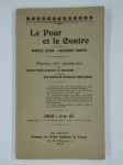 ANONYME,Le pour et le contre réponse trés documentée aux objections contre la religion et surtout aux mauvais manuels Scolaires