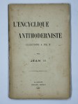 JEAN II,L'encyclique antimoderniste. Objection à Pie X.