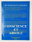 NISARGARDATTA MAHARAJ Sri,Conscience et absolu.