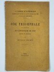HOLMES Augusta,Ode triomphale en l'honneur du centenaire de 1789. Poème et musique.