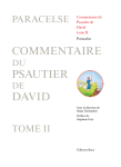 PARACELSE,Commentaire du psautier de David. Tome II.