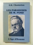 CHESTERTON G.- K.,Les Paradoxes de M. Pond.