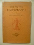 DAISOMONT M. (L'Abbé),Où en est l'Astrologie?