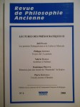 COLLECTIF,Revue de philosophie ancienne. TOME xviii - N°2 (2000).