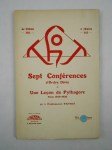 PAVIOT [Auguste] (Professeur),Thot: de Virgo - 583 - à Jésus - 263 -. Sept Conférences d'Ordre Divin et une Leçon de Pythagore. Paris 1929-1930.