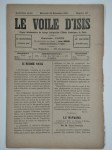 PAPUS (Gérard Encausse) (ss. La dir. de),Le voile d'Isis n°144. Quatrième année. Mercredi 20 décembre 1893.