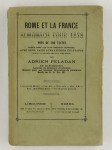 PELADAN Adrien,Rome et la France. Almanach pour 1878.