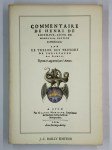 LINTHAUT Henri de,Commentaire de Henri de Linthaut, Sieur de Mont-Lion, Docteur en médecine sur le trésor des trésors de Christofle de Gamon.