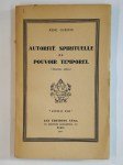 GUENON René,Autorité spirituelle et pouvoir temporel.
