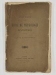 PAPUS (Gérard Encausse) (Dr),Essai de Physiologie synthétique.